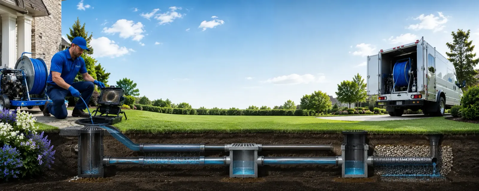 Outdoor drain cleaning information for West Chesterfield, MA